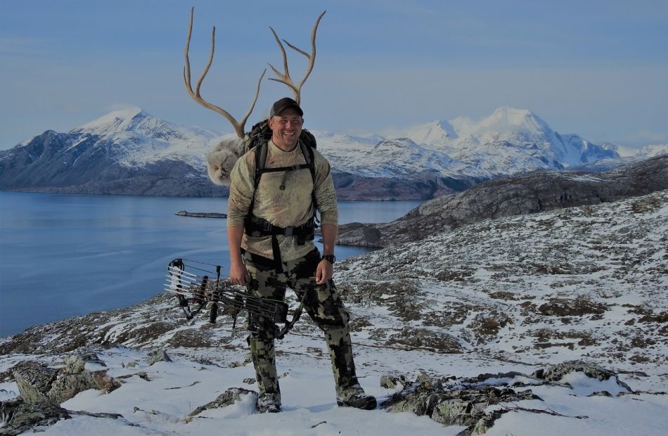 Caribou hunting cabin view